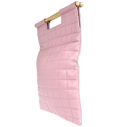 Chanel 1997-1999 Pink Lambskin Choco Bar Handbag