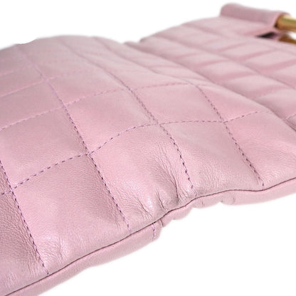 Chanel 1997-1999 Pink Lambskin Choco Bar Handbag