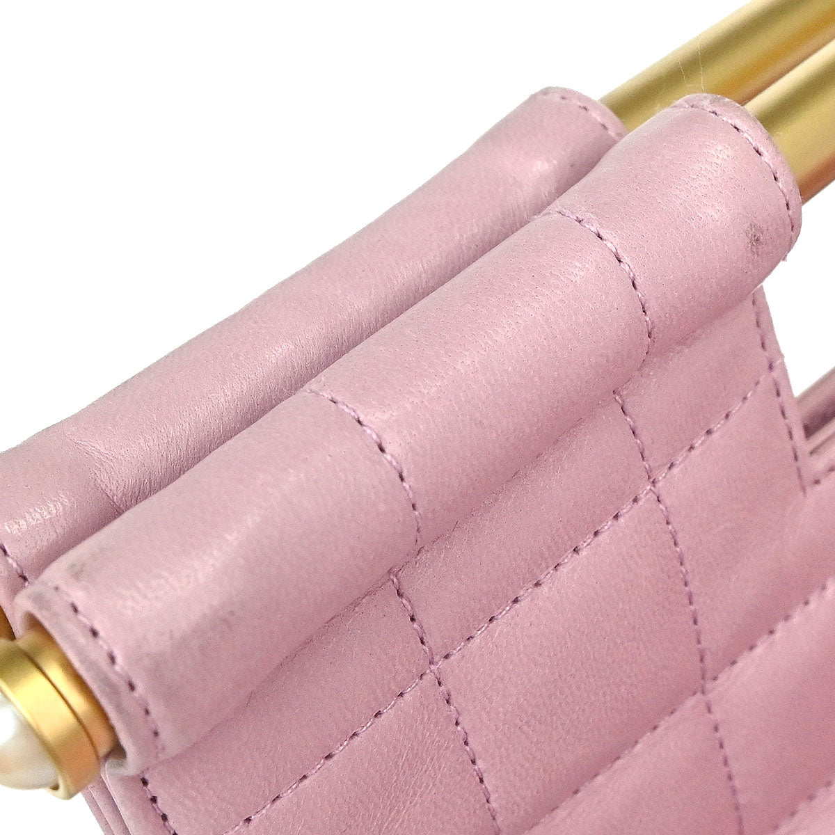 Chanel 1997-1999 Pink Lambskin Choco Bar Handbag