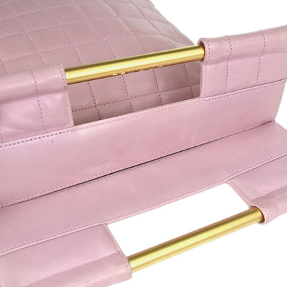Chanel 1997-1999 Pink Lambskin Choco Bar Handbag