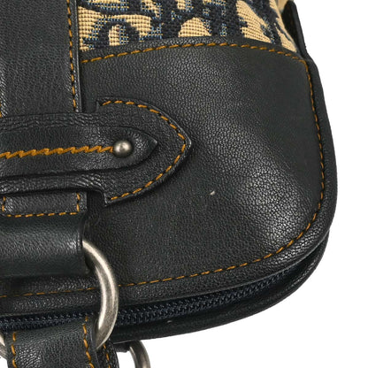 Christian Dior Navy Beige Trotter Vintage Traveler Handbag