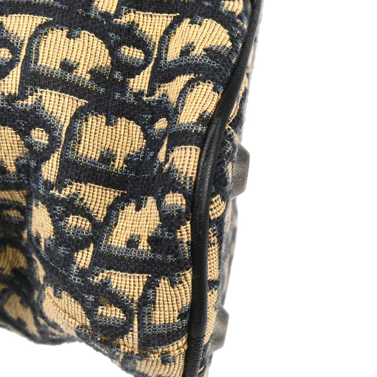 Christian Dior Navy Beige Trotter Vintage Traveler Handbag
