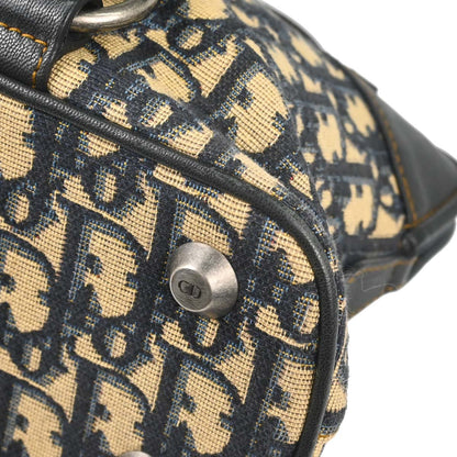 Christian Dior Navy Beige Trotter Vintage Traveler Handbag