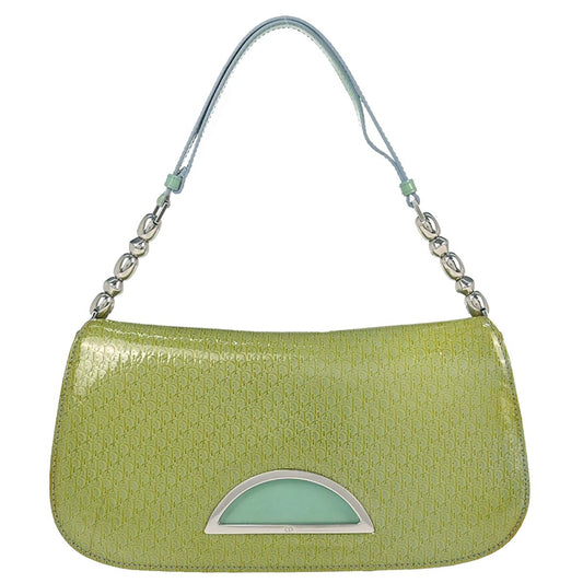 Christian Dior Green Patent Leather Malice Handbag