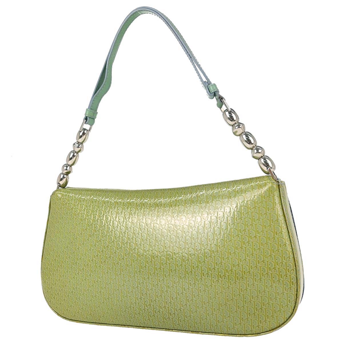 Christian Dior Green Patent Leather Malice Handbag