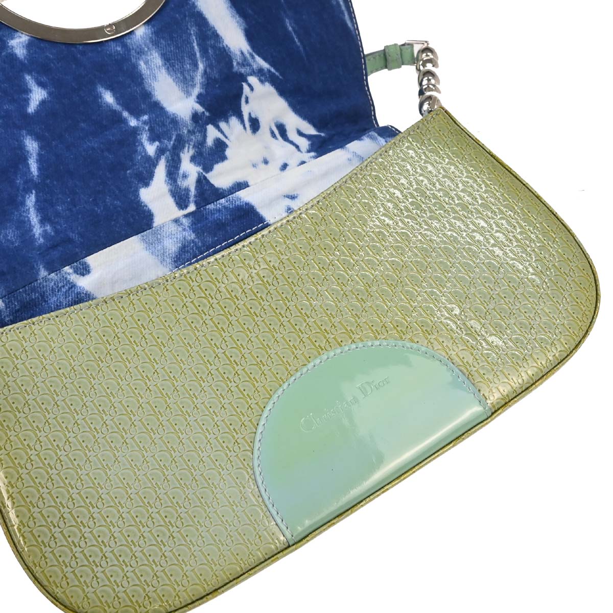 Christian Dior Green Patent Leather Malice Handbag