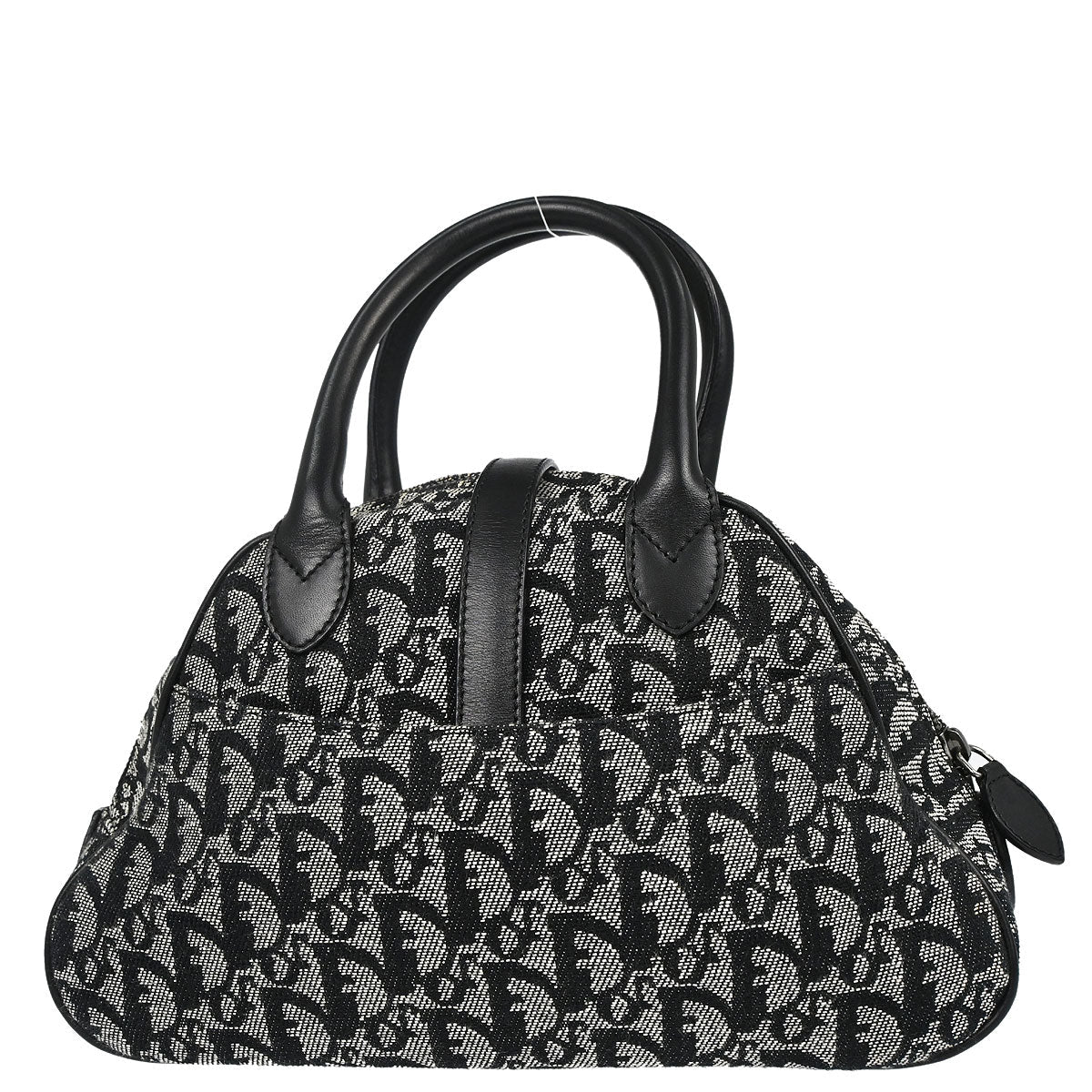 Christian Dior Black Canvas Trotter Double Saddle Handbag