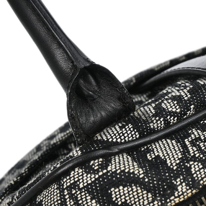 Christian Dior Black Canvas Trotter Double Saddle Handbag