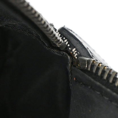 Christian Dior Black Canvas Trotter Double Saddle Handbag