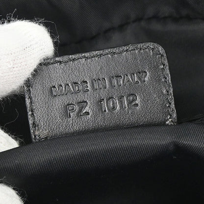 Christian Dior Black Canvas Trotter Double Saddle Handbag