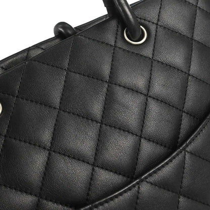 Chanel 2005-2006 Black Calfskin Cambon Ligne Tote Handbag