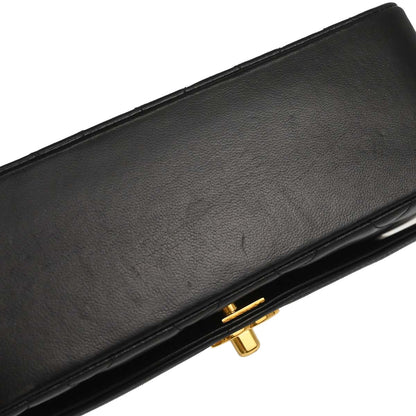 Chanel 1994-1996 Black Lambskin Small Diana Shoulder Bag