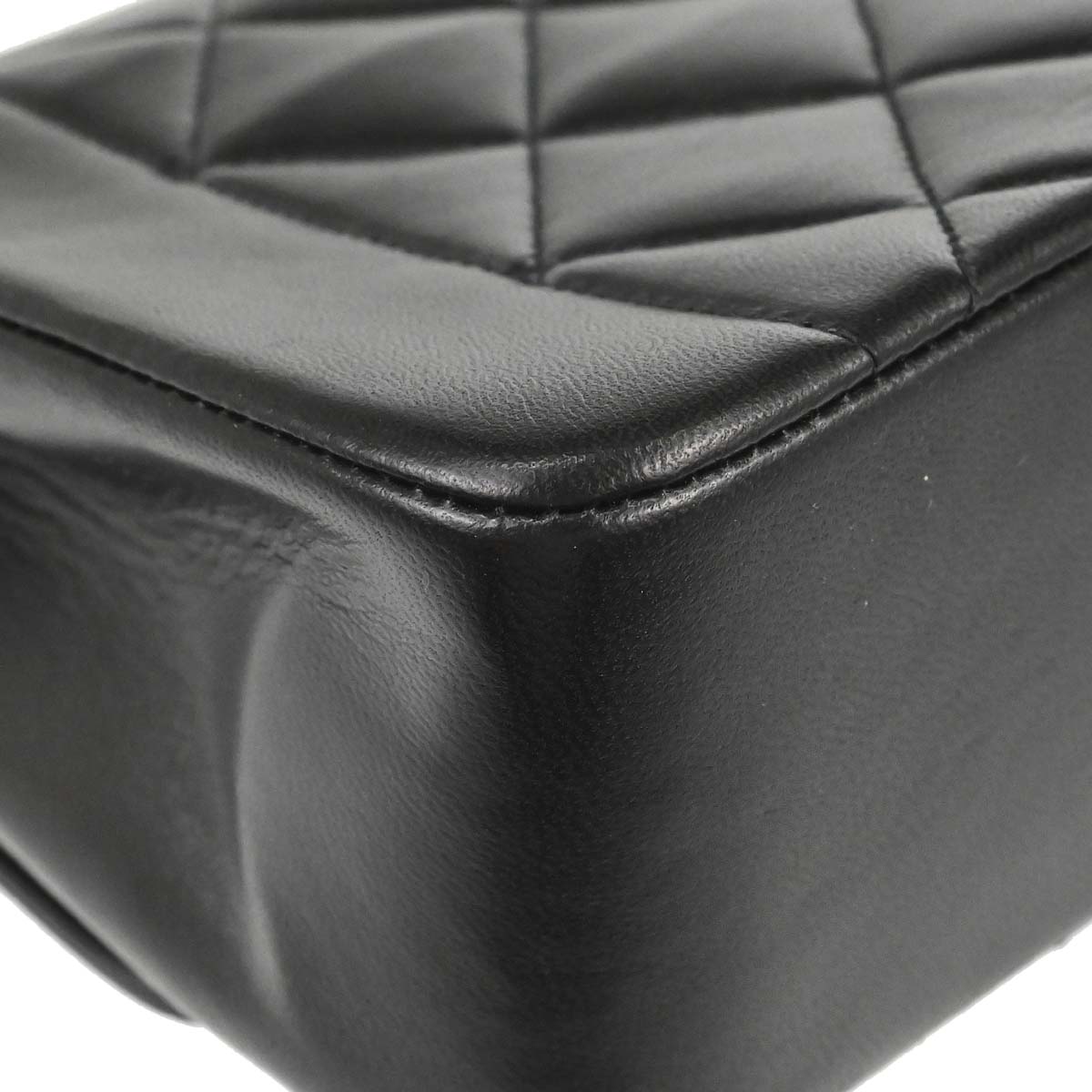 Chanel 1994-1996 Black Lambskin Small Diana Shoulder Bag