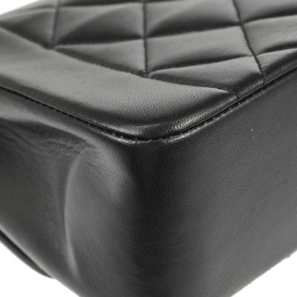 Chanel 1994-1996 Black Lambskin Small Diana Shoulder Bag