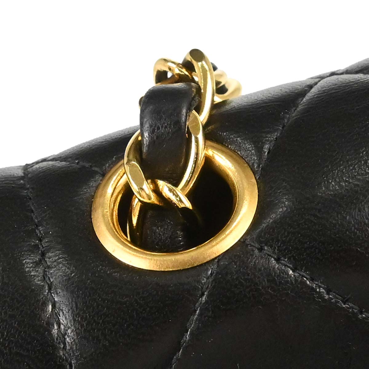 Chanel 1994-1996 Black Lambskin Small Diana Shoulder Bag