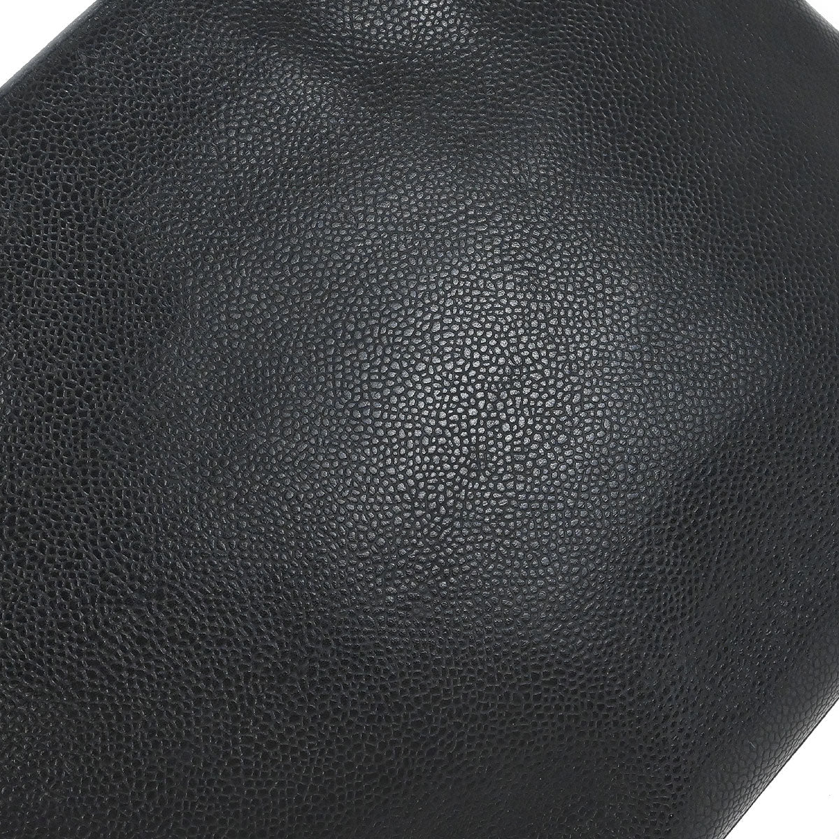 Chanel 1994-1996 Black Caviar Skin Shoulder Tote Bag