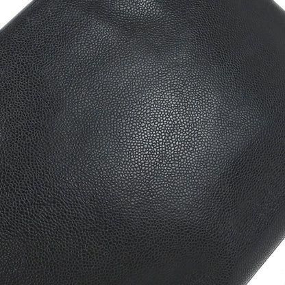 Chanel 1994-1996 Black Caviar Skin Shoulder Tote Bag