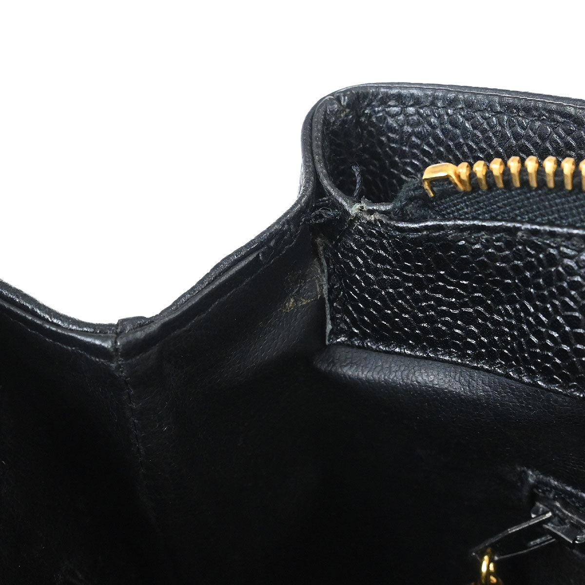 Chanel 1994-1996 Black Caviar Skin Shoulder Tote Bag