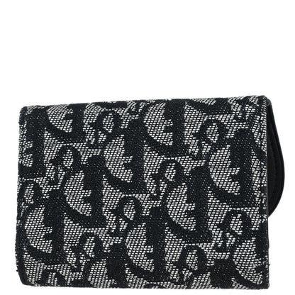 Christian Dior Black Trotter Saddle Trifold Wallet