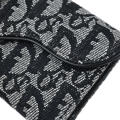 Christian Dior Black Trotter Saddle Trifold Wallet