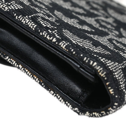 Christian Dior Black Trotter Saddle Trifold Wallet
