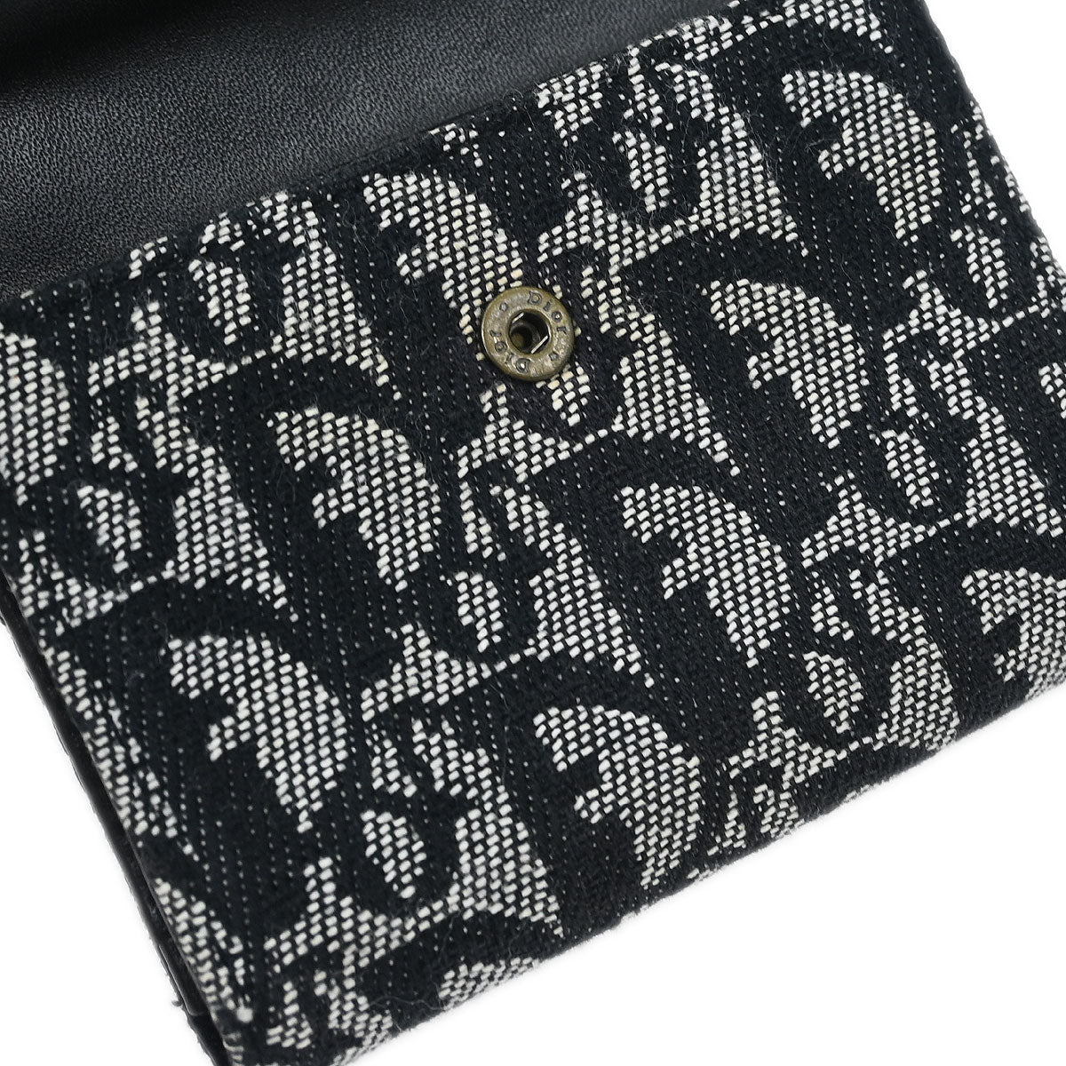 Christian Dior Black Trotter Saddle Trifold Wallet
