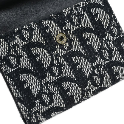 Christian Dior Black Trotter Saddle Trifold Wallet