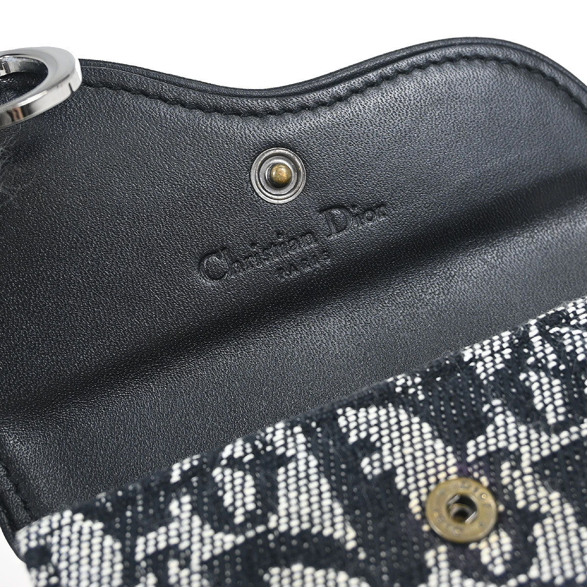 Christian Dior Black Trotter Saddle Trifold Wallet