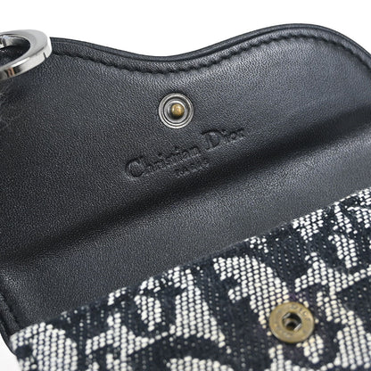 Christian Dior Black Trotter Saddle Trifold Wallet