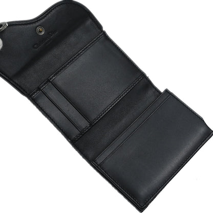 Christian Dior Black Trotter Saddle Trifold Wallet