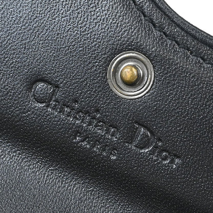 Christian Dior Black Trotter Saddle Trifold Wallet