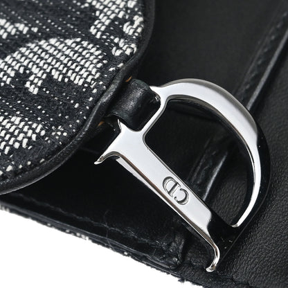 Christian Dior Black Trotter Saddle Trifold Wallet