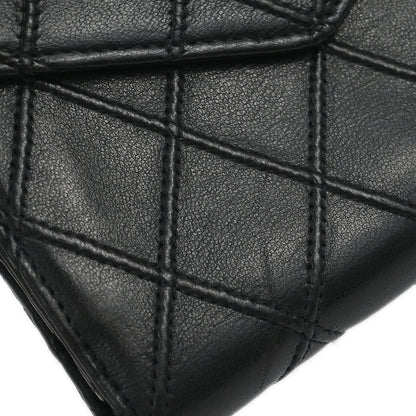 Chanel 1991-1994 Black Lambskin Bicolore Bifold Wallet
