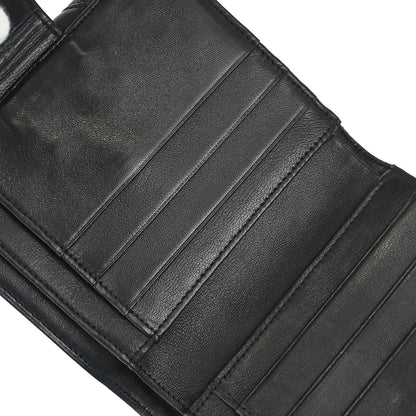 Chanel 1991-1994 Black Lambskin Bicolore Bifold Wallet