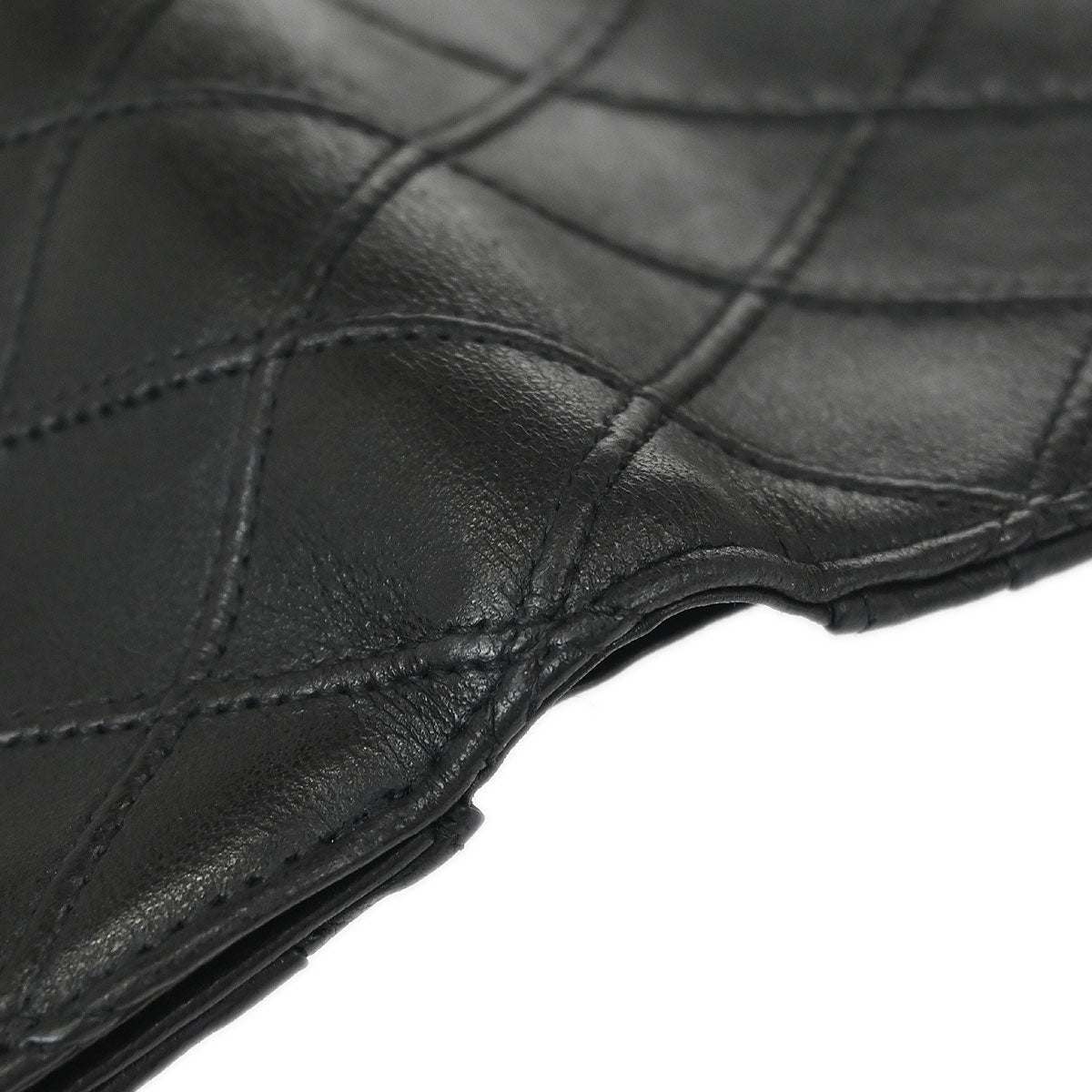 Chanel 1991-1994 Black Lambskin Bicolore Bifold Wallet