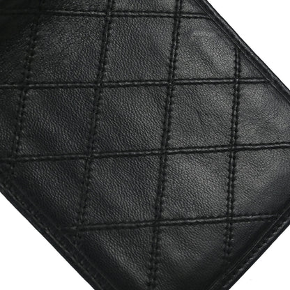 Chanel 1986-1988 Black Lambskin Bicolore Bifold Wallet