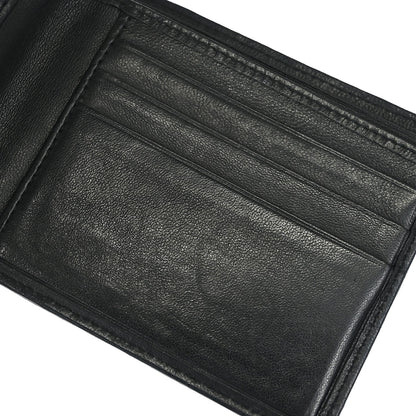 Chanel 1986-1988 Black Lambskin Bicolore Bifold Wallet
