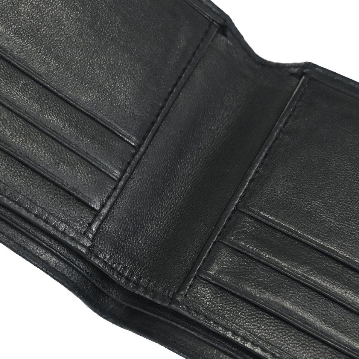 Chanel 1986-1988 Black Lambskin Bicolore Bifold Wallet
