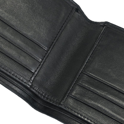 Chanel 1986-1988 Black Lambskin Bicolore Bifold Wallet