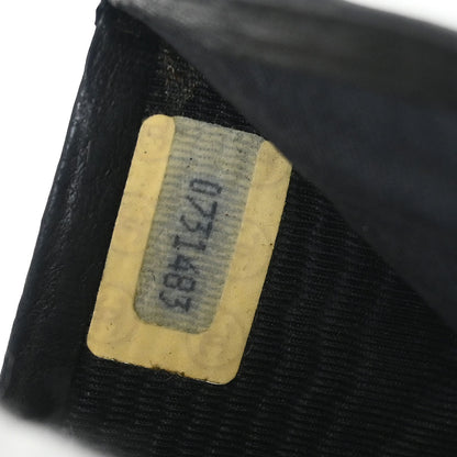 Chanel 1986-1988 Black Lambskin Bicolore Bifold Wallet