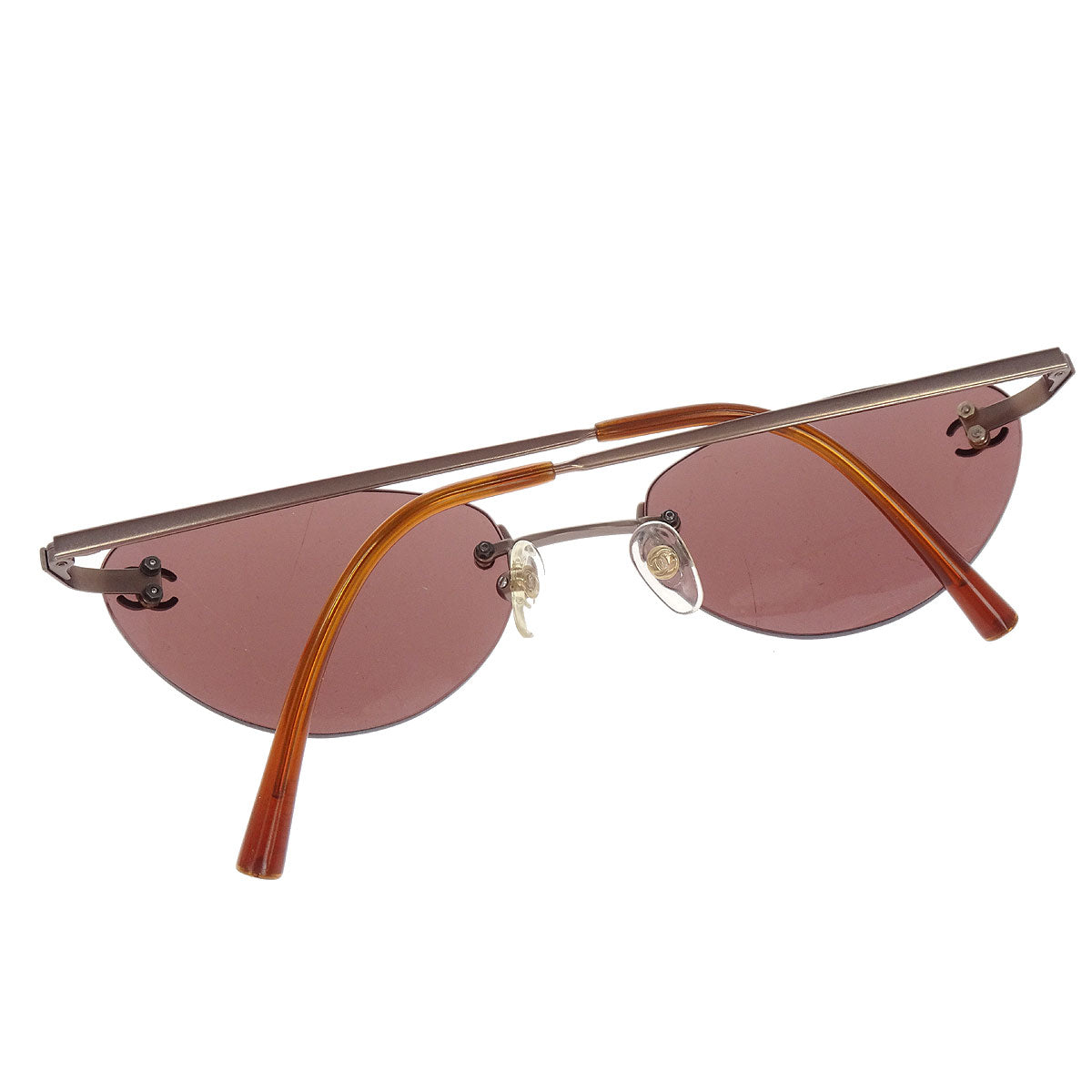 Chanel Sunglasses Eyewear Brown 53□19 130 Small Good
