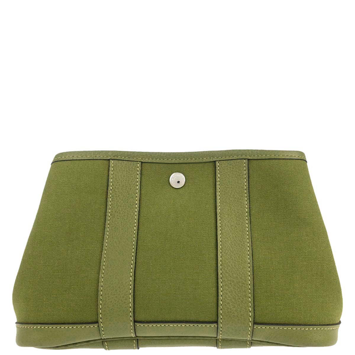 Hermes Anis Green Toile Officier Garden Party TTPM Pouch