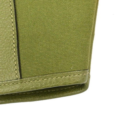 Hermes Anis Green Toile Officier Garden Party TTPM Pouch