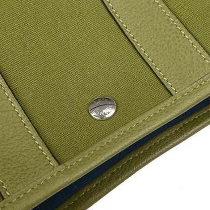 Hermes Anis Green Toile Officier Garden Party TTPM Pouch