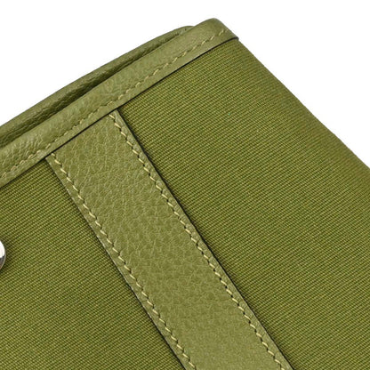 Hermes Anis Green Toile Officier Garden Party TTPM Pouch