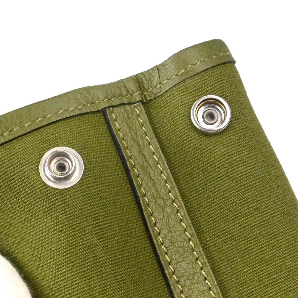 Hermes Anis Green Toile Officier Garden Party TTPM Pouch