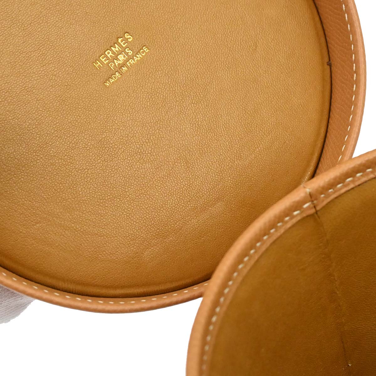 Hermes Natural Courchevel Sac Tambour Shoulder Bag