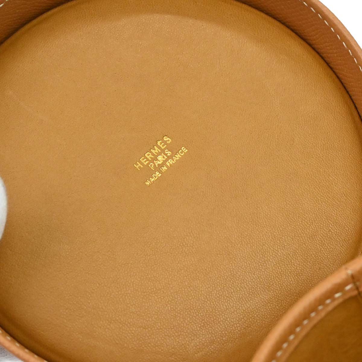 Hermes Natural Courchevel Sac Tambour Shoulder Bag