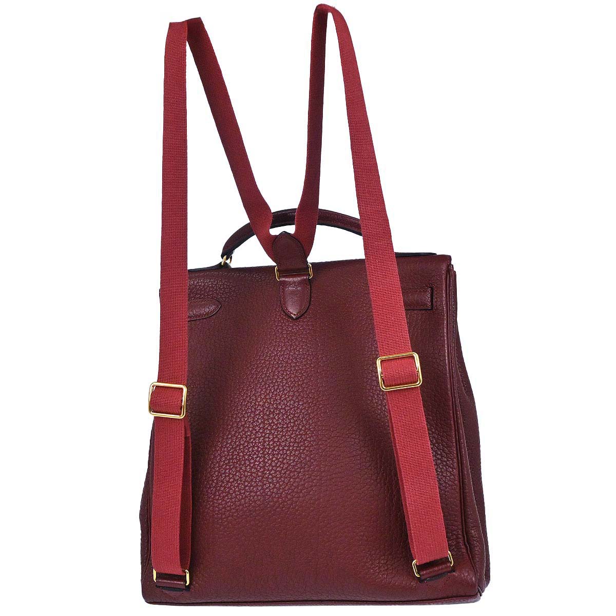 Hermes Rouge H Fjord Kelly A Dos GM Backpack