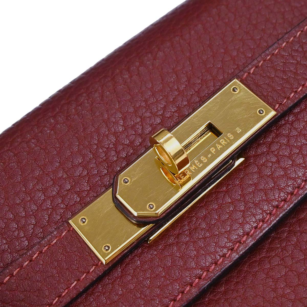 Hermes Rouge H Fjord Kelly A Dos GM Backpack